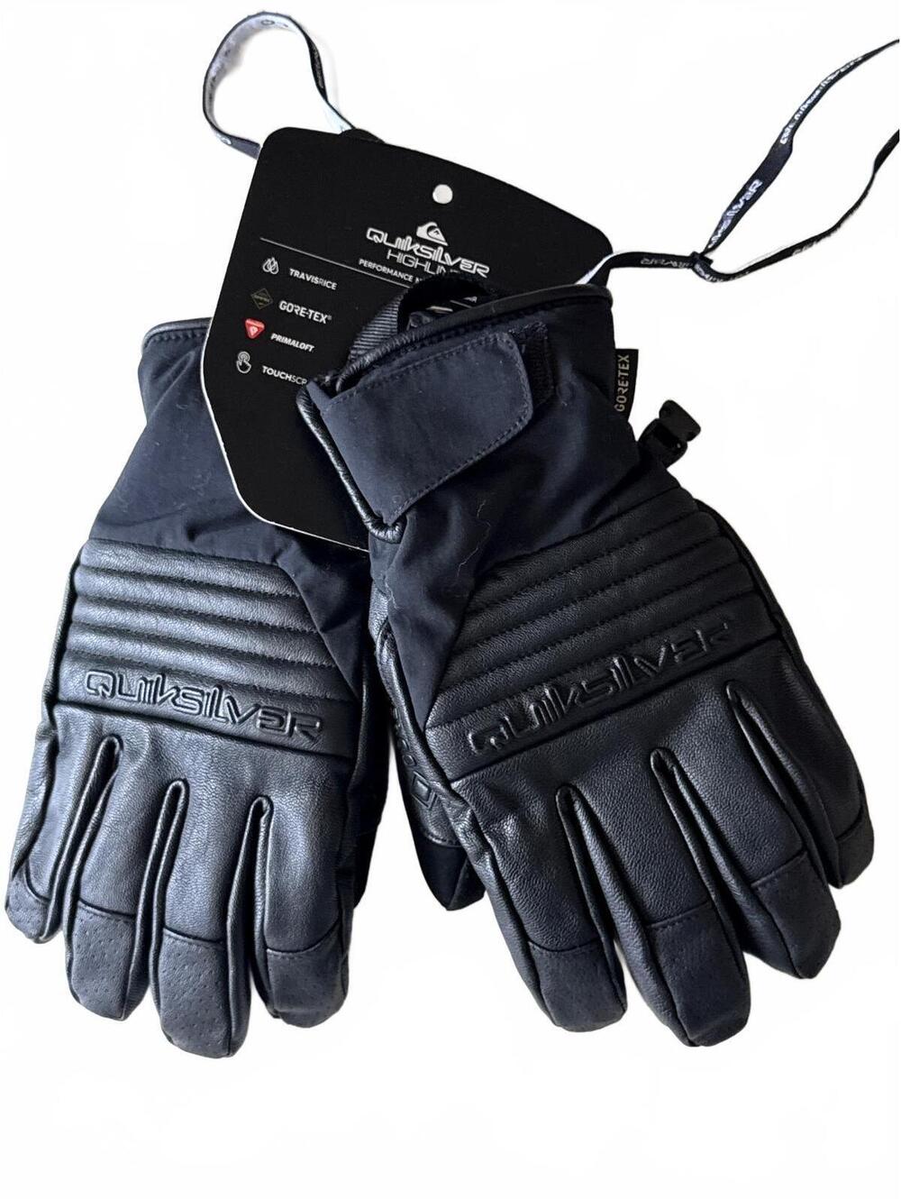 Quicksilver Gore-Tex Gloves Color Black Size Small Waterproof NWT Leather Palm